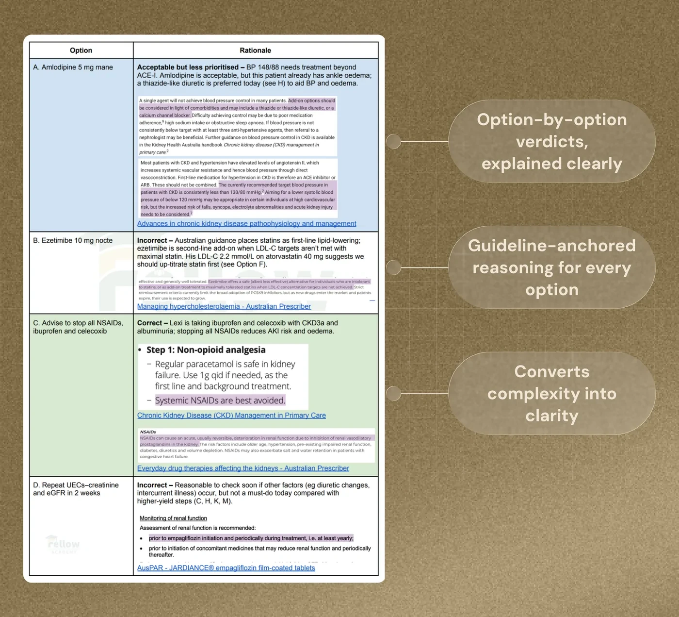 Guideline-Referenced Rationales